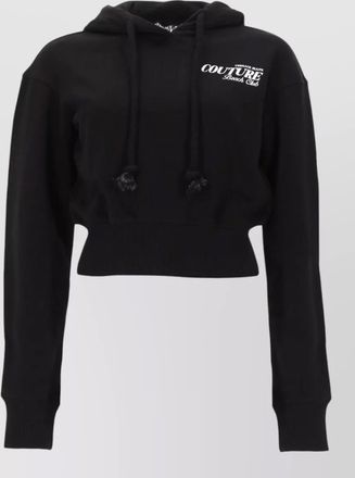 Versace Jeans Couture knitwear hooded top graphic logo design