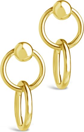 Sterling Forever Sterling Silver Polished Interlocking Circle Drop Earrings