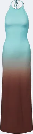 CHRISTOPHER ESBER Beach Quartz embellished ombr&eacute; maxi dress