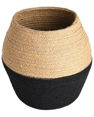 BIDKhome Bidkhome Black & Natural Flower Vase
