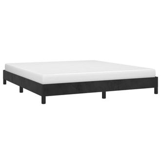 Berkfield Home Dense Bed Frame Black 180x200 cm Super King Velvet