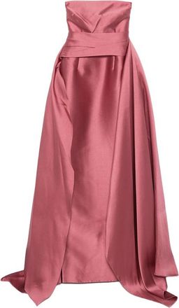 Solace London Strapless Draped-panel Maxi Dress
