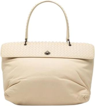 Bottega Veneta Pre-owned Tote Bags, female, White, Size: ONE SIZE Pre-owned Tote Bag