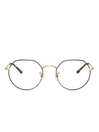 Ray-Ban geometric-frame glasses - Brown