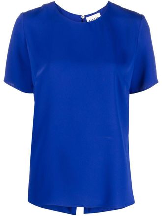 P.A.R.O.S.H. Cady short-sleeved blouse - Blue