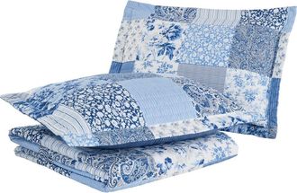 Laura Ashley Paisley Patchwork Full/Queen Quilt Set in Blue at Nordstrom Rack