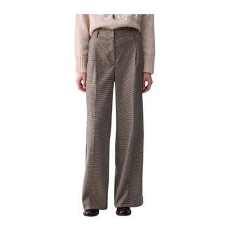Liu Jo Broeken, Dames, Bruin, S, Polyester, Wijde Broek