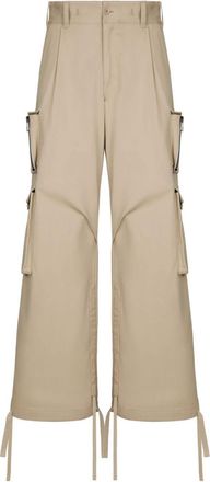 Dolce & Gabbana wide-leg cargo pants - men - Cotton - 50 - Neutrals