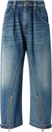 Pinko Sicuro Zip Pantalone - Dames - Regular Fit Jeans - Blauw - W27 - Katoen - Jeans