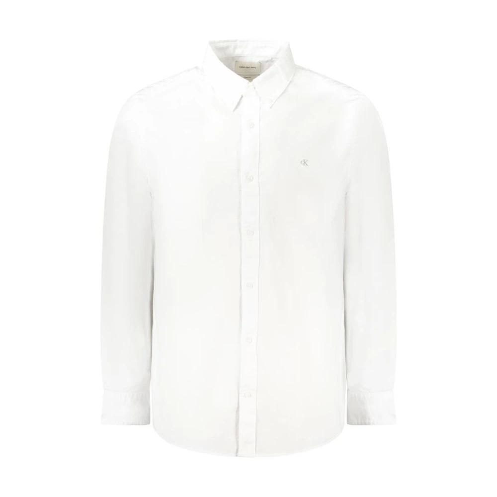 Calvin Klein Homme, Chemises, Blanc, Taille: S Chemise en Coton à