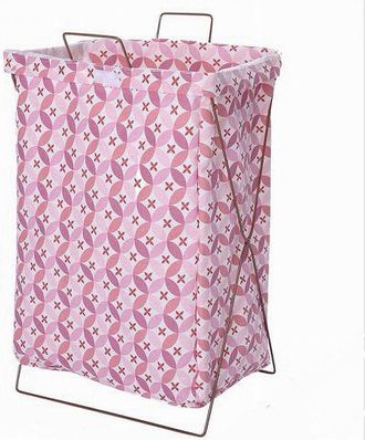 Trade Shop Trade Shop - Cesto Contenitore Porta Biancheria Pieghevole Panni Sporchi Bagno 79213 Rosa