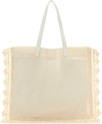 J.W.Anderson Ivory crochet shopping bag