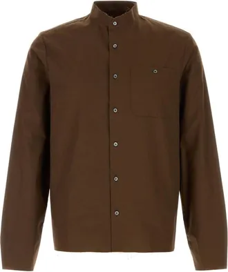 Prada Brown Regular Solid Shirt
