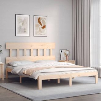 Berkfield Home Beautiful Bed Frame without Mattress 160x200 cm Solid Wood Pine in Light Tan