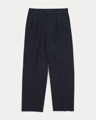 Fortela Newyork Pleated Cotton Trousers in Blue at Nordstrom, Size 36 Eu