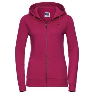 Russell Athletic Russell Dames/Dames Authentic Full Zip Hoodie (Fuchsia)