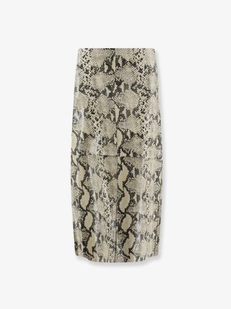 Alysi Gonna midi in pelle con stampa pitonata - ALYSI - gender_Woman
