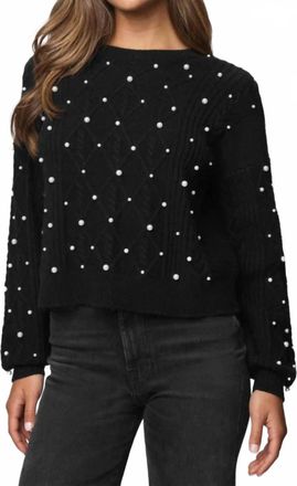 Splendid Demi Pearl Sweater In Black