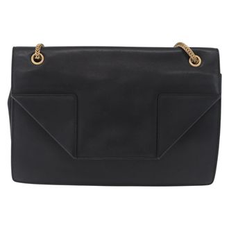 Saint Laurent Betty Leather Black Leather Handbag (Pre-Owned)