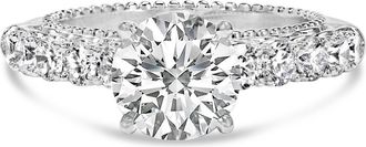 House of Brilliance 14K White Gold 3 1/5 Cttw Lab Grown Diamond Vintage Style Engagement Ring at Nordstrom, Size 6
