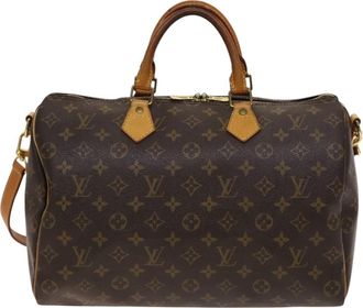 Louis Vuitton Speedy Bandouliere Bag Monogram Canvas Brown Canvas Bag (Pre-Owned)