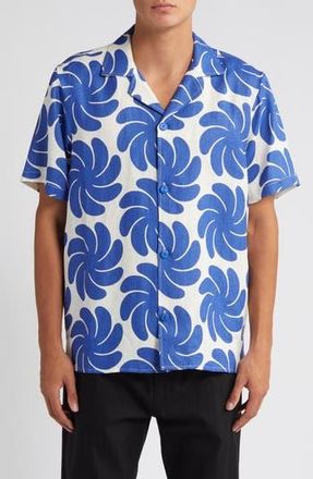OAS Nebula Linen Camp Shirt in Blue at Nordstrom Rack, Size X-Small