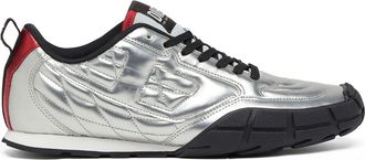 Diesel S-Pagodha-Quilted metallic sneakers - Sneakers - Woman - Silver