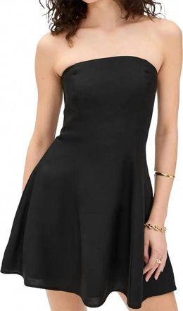 Favorite Daughter Linen Mini Dress In Black