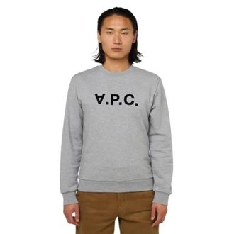 A.P.C. Sweatshirts, male, Gray, Size: XL VPC Grand Crewneck