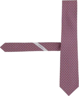 Ferragamo Zijden das met patroon - Heren - Stropdassen - Veelkleurig - ONE Size - Accessoires