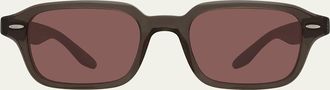 Barton Perreira Mens Acetate Rectangle Sunglasses