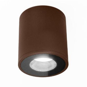 Trade Shop Trade Shop - Foco L&aacute;mpara De Techo Casquillo Gu10 Redondo Exterior Led Resistente Al Agua - Brown