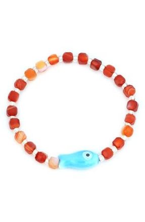 Panacea Fish Beaded Stretch Bracelet in Orange at Nordstrom Rack