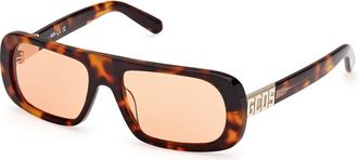 GCDS GD0039 52E Mens Sunglasses Tortoiseshell Size 54