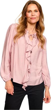 2-Biz Blouses & Shirts - Dames - Blouses - Roze - 2XL - Overhemden