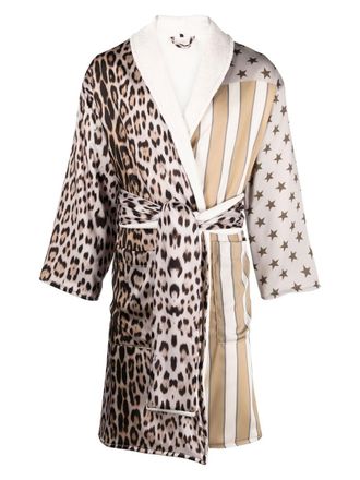 Roberto Cavalli animal-print bath robe - Neutrals