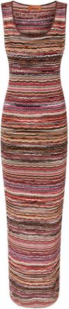Missoni wave-motif maxi dress - Red