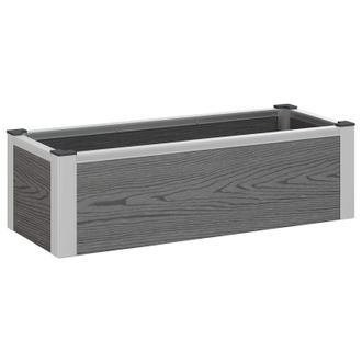 vidaXL Arriate Elevado Gris 75 X 30 X 22 Cm Wpc Y Aluminio Vidaxl