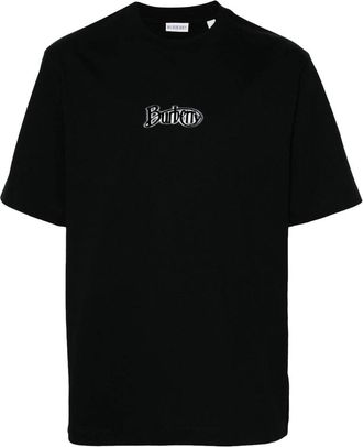 Burberry Mens Signature Logo Coal Black T-shirt Cotton - Size X-Large