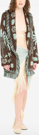 Alanui Cardigan lungo Echoes of the Island - Marrone
