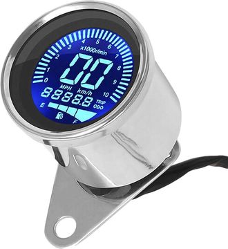 OEM Tac&oacute;metro Para Motocicleta, Veloc&iacute;metro Digital Para Motocicleta Indicador De Velocidad Lcd Impermeable Con Soporte - 10,000 Rpm, Od&oacute;metro De 12 V Cc,