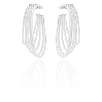 Federica Tosi La Cage Coppia Ear Cuff - Dames - Oorbellen - Grijs - ONE Size - Accessoires