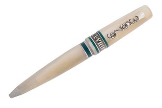 Gevril Group Beige Rollerball Pen in Silver