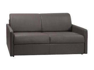 Vente-Unique Vente-unique - Divano Letto 3 Posti A Ribalta In Similpelle Grigio - Larghezza Materasso 140 Cm - Spessore 14 Cm - Calife