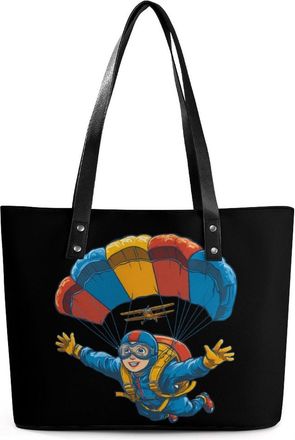 Generic Funny Skydiving Tote Bags for Women Cute Shoulder Purses Handbags
