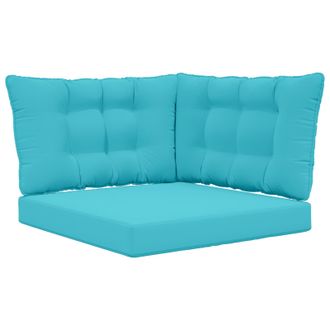 vidaXL Coj&iacute;n Para Sof&aacute; De Exterior 3 Pcs Tuquesa Poli&eacute;ster Vidaxl