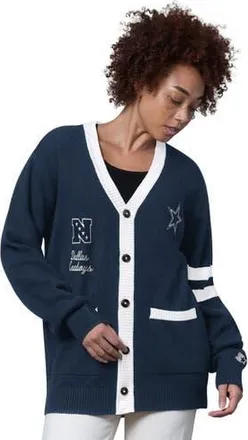 Starter Womens Starter Navy Dallas Cowboys Back Shot Button-Up Cardigan at Nordstrom, Size Small