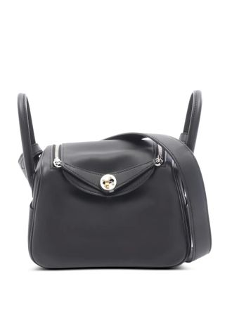 Herm&egrave;s 2025 mini Lindy tote bag - women - Calf Leather - One Size - Black