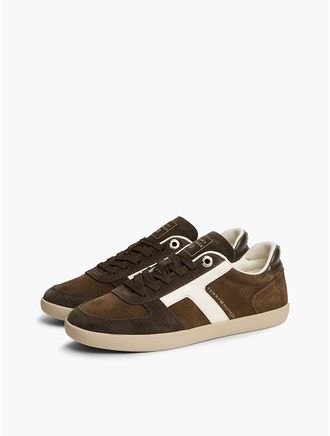 Tommy Hilfiger Womens Tribeca Suede Skater Sneaker - Fondant Brown/Soft Cream - US 6.5 / EU 37