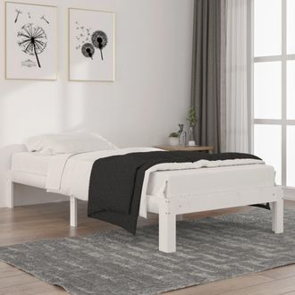 vidaXL Estructura De Cama Sin Colch&oacute;n Madera De Pino Blanca 90x200 Cm Vidaxl
